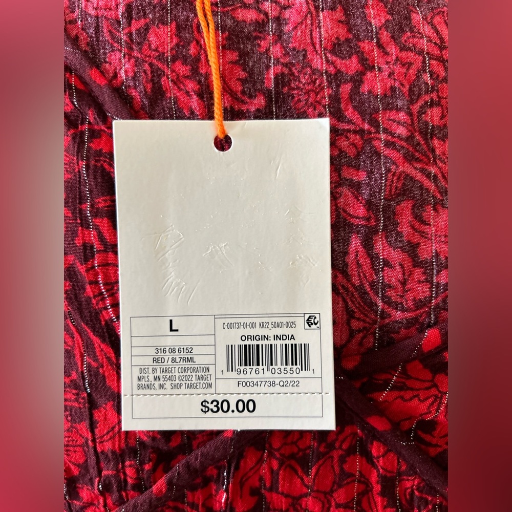 KNOX ROSE Women’s Red Top. Size Large. - Picture 3 of 7